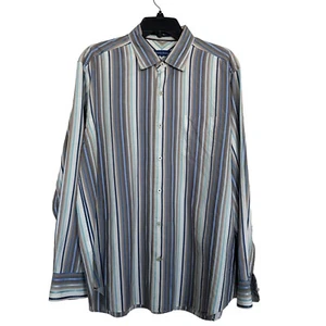 Tommy Bahama Men’s Sz L Long Sleeve Striped Silk Button Down Shirt - Picture 1 of 10