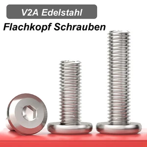 M5 Flachkopf Schlüsselschrauben Edelstahl/Möbelschrauben Typ KF - Bild 1 von 5
