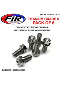 Pernos de disco de freno delantero trasero de titanio x6 KTM SX SXF XC XCF SXS motocross - Imagen 1 de 2