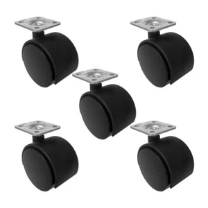 2" Furniture Caster w/ Mounting Plate - Set of 5 - S3420-5 - Picture 1 of 3