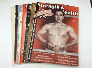 7 Issues of STRENGTH & HEALTH Magazine from 1938 - Bob Hoffman - Bodybuilding - Imagen 1 de 4