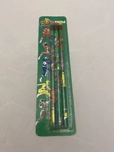 1 UNGESTANZT werkseitig versiegelt Vintage 1993 Saban Power Rangers Bleistifte auf Karten - Bild 1 von 2