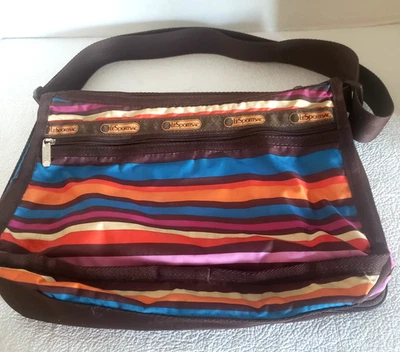 Bolso Bandolera LeSportsac Deluxe Everyday Expandible Multicolor Rayas NUEVO Foto 1 de 4