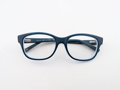 Tommy Hilfiger Eyeglasses, Frames Only, TH 1017 UCT, 50-16-130, Plastic, Blue - Imagem 1 de 4