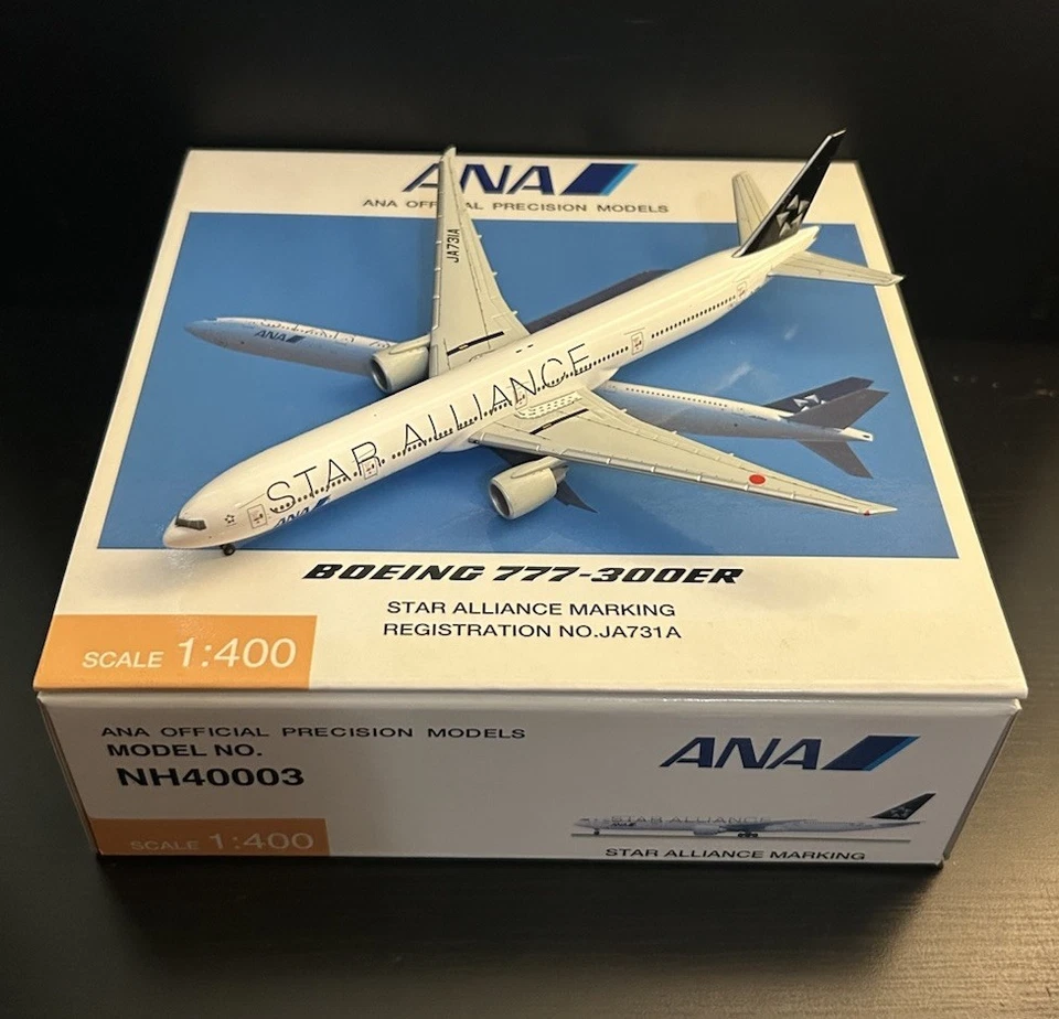Hogan 1:400 ANA Boeing 777-300ER Star Alliance Marking JA731A NH40003 Diecast - Image 1 of 4