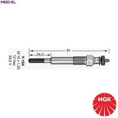 4x GLOW PLUG 4520 FOR FORD MONDEO/IV/Turnier TRANSIT/CONNECT FIESTA/Van/Mk 1.8L - Image 1 of 4