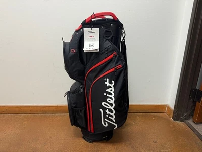 Titleist 2022 15 路手推车包 - 黑色/黑色/红色 * * 状况完好 * * — 第 1/4 张图片