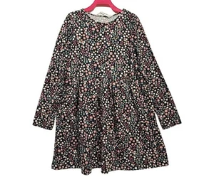 H&M Girls Black Floral Dress Long Sleeve Size 8/10 - Picture 1 of 16