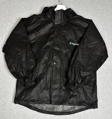 Chaqueta Frogg Toggs Para Hombre Grande Negra Con Capucha Lluvia Impermeable Ligera Exterior Foto 1 de 4