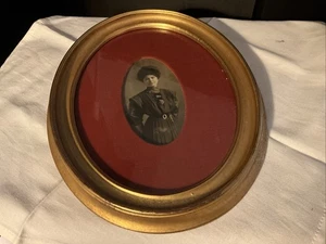 Antique Black & White Photograph Photo Framed Matted Woman 1900’s 11”x9” - Picture 1 of 6