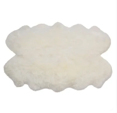 Alfombra de piel de oveja genuina de barlovento de Australia Nueva Zelanda 70,9 x 43,3 x 2,36 NUEVA Foto 1 de 4