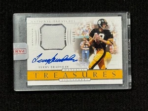 2018 National Treasures Patch Terry Bradshaw Auto #/10 🔥 - Picture 1 of 2