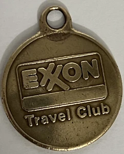 Vintage Exxon Travel Club Keychain Fob Gas Oil Advertising D-663555 - Picture 1 of 5
