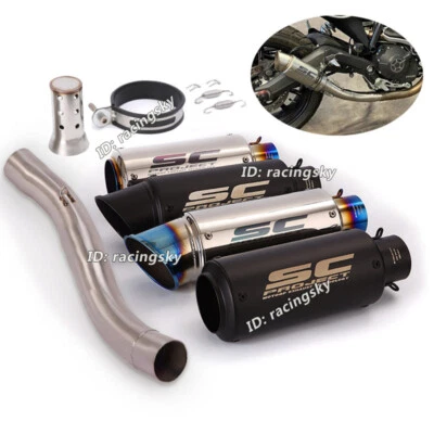 Silenciador de 51 mm para Ducati Monster 797 Scrambler Icon Classic tubo de escape medio Foto 1 de 4