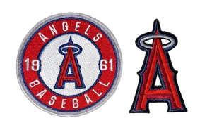 (2) Anaheim Angels MLB Team + circle Logo Embroidered 3in Iron / Sew-On Patch - Picture 1 of 5