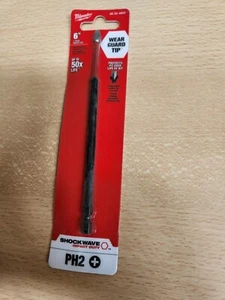 Milwaukee 150mm Phillips Power Bit SHOCKWAVE Bit 48-32-4802 "PH2" - Picture 1 of 2