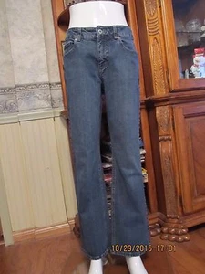 NICE "CHICO'S PLATINUM" WASHABLE COT/SPAN BLUE DENIM JEANS-SZ 1 SHT (30 X 28") - Picture 1 of 10