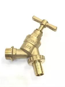 Garden Bib Tap 1/2" Brass Outdoor - Picture 1 of 3