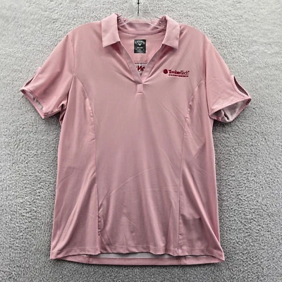 Camisa Polo Callaway Para Mujer Talla Mediana Rosa Madera Tecnología Torneo Atlético Golf Foto 1 de 4