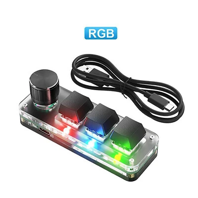 USB Bluetooth Mechanical Custom Keyboard Volume Button Knob Programming Macro - Image 1 of 4