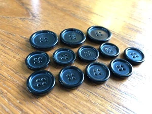 Real Horn Suiting Buttons - Dark Horn - Single Breasted Suit Set Inc. Spares - Picture 1 of 2