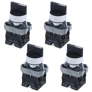 Interruptor selector giratorio superior redondo AC 600 4 piezas ZB2-BE101 SPDT 2NO 4 pines 3 posiciones - Imagen 1 de 12