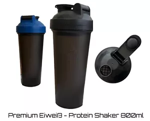 Premium Protein Shaker Eiweiß Trinkflasche Shakebecher 800ml mit Sieb für Pulver - Bild 1 von 9