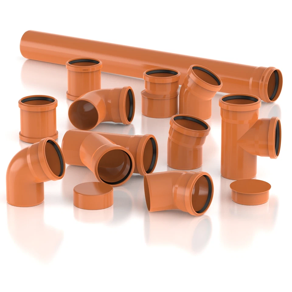 KG Rohr Kanalrohr bis 2 Meter Abwasser Abzweig Bogen Muffe KGEM DN 110 125 160 - Bild 1 von 1