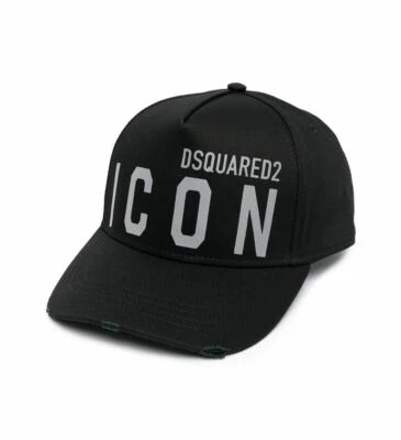 Dsquared2 Reflectante Icon Logo Negro Gorra Béisbol Talla Única - Imagen 1 de 2