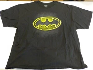 Y BATMAN Dc Comics Neon Light Logo  T-Shirt Sz 3XL XXXL Grey - Picture 1 of 10