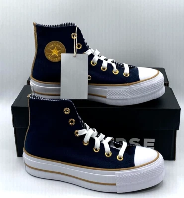 Converse Women Chuck Taylor All Star Lift HI Obsidian/Wht/T A08860C - US 8 EU 39 - Image 1 of 4