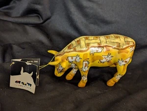 2004 Westland Giftware Cow Parade "Peach Cowbler", #7332 - PRE-OWNED - Picture 1 of 9