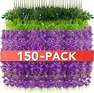 Wisteria Hanging Flowers,Hanging Flowers,Wisteria,Fake Hanging Flowers,Fake Wist - Picture 1 of 12