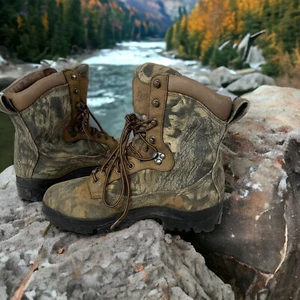 Danner Timberwolf Gore-Tex Lace-Up Camo Boots Vibram Soles Size 7D - Picture 1 of 20
