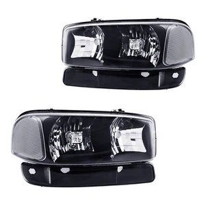 Conjunto de faros nuevos para GMC Sierra Yukon 1999-2006 lentes transparentes - Imagen 1 de 12