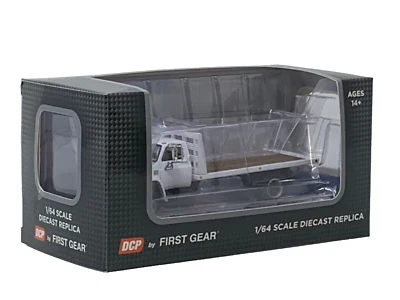 1/64 DCP WHITE CHEVY C65 SINGLE AXLE FLATBED - Image 1 of 4