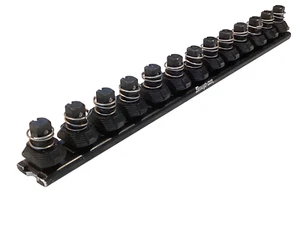 Snap on Tools 3/8” Drive 13 Place Metric SAE Quick Release Socket Organizer Rail - Picture 1 of 10