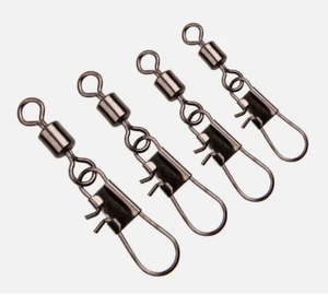 200pcs Fishing Rolling Barrel Swivel with Interlock Snap Tackle Connector 1#-14# - Picture 1 of 23