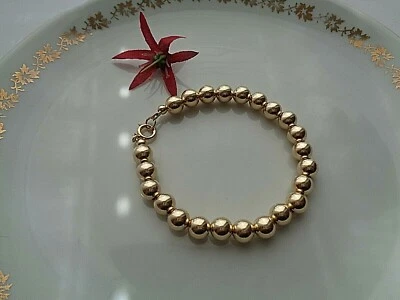 Kugelarmband Gold Gold Armband Kugeln 14K Gold Filled - Bild 1 von 4