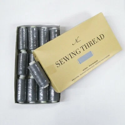 Perial Co Charcoal Polyester Sewing Thread Pack of 12 for Machine, Hand Sewing  - Image 1 of 3
