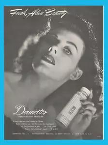 DERMETICS cosmetics skin care PRINT AD 1943 WWII era New York - Picture 1 of 3