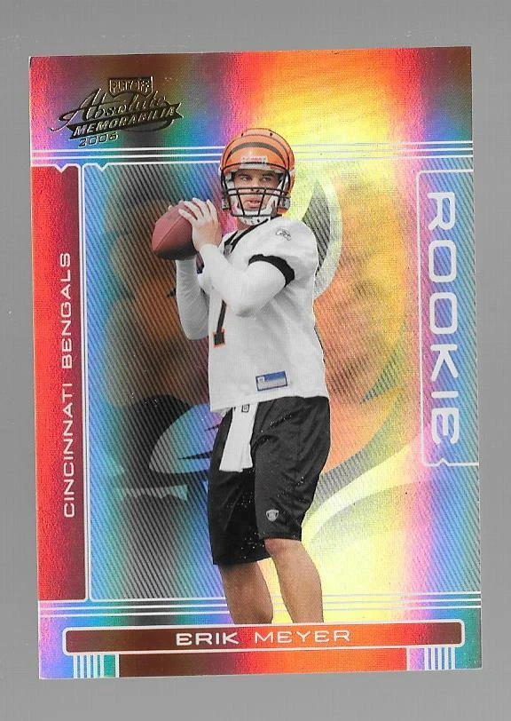2006 ABSOLUTE NFL FOOTBALL #153 ERIK MEYER RC /999 ROOKIE CARD,BENGALS - Image 1 of 1