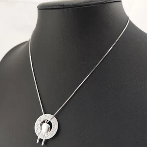 ⭐ Swarovski Halskette Collier Anhänger Strass Stein Kette Perle Silber 141 ⭐ - Bild 1 von 3