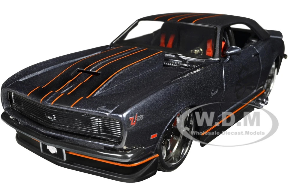 Maisto MA32273 1968 Chevrolet Camaro Z/28 Dark Gray 1/24 Diecast Model Car