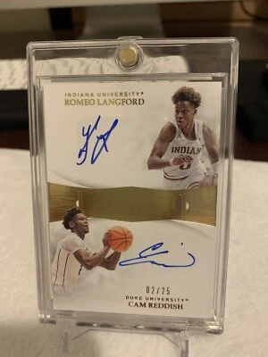 2019/20 Panini Flawless Collegiate Dual Autographs Romeo Langford/Cam Reddish🔥 - Image 1 of 2