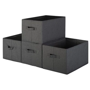 Storage Baskets - 4 Pack - Sturdy Large Fabric Bins | Foldable Organizing Bas... - Picture 1 of 6