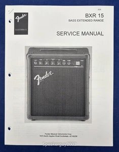Original Fender BXR 15 Service Manual - Picture 1 of 1