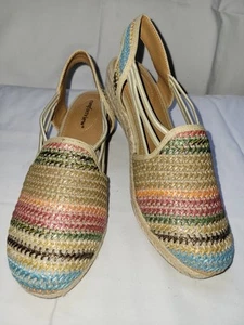 Sandalias alpargata de cuña Comfortview arco iris zapatos para mujer 9M nuevas en caja - Imagen 1 de 9