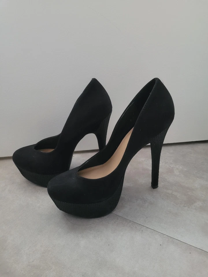 Escarpins femme à plateforme noirs - Pointure 40 - Photo 1/4