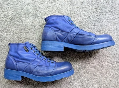 OXS Designer Boots Stiefel Sneaker Herren, Leder, Gr 44,blau,Made in Italy  - Bild 1 von 4
